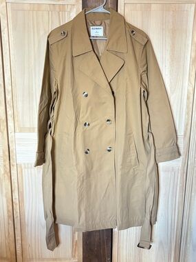 Double-Breasted Trench Coat with Belt